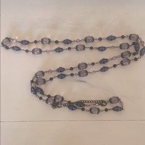 Vintage necklace peuple plastic / bronze metal